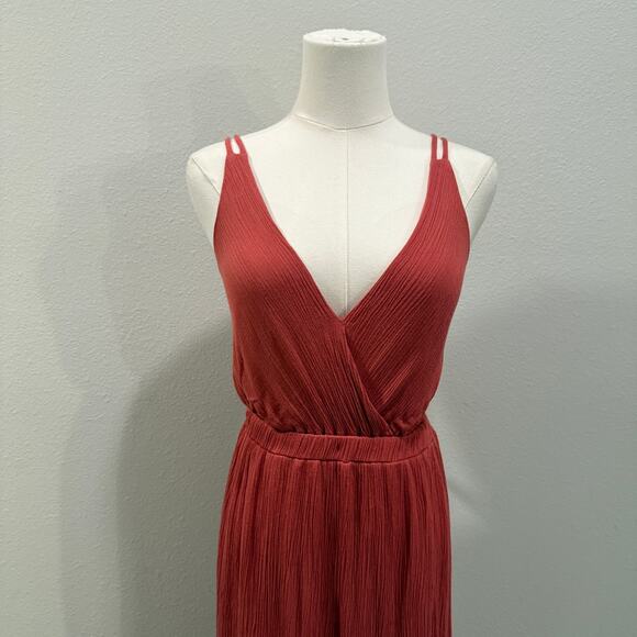 Lulus Lost in Paradise Rusty Rose Maxi Dress Open Back Small Wedding Vacation - Picture 4 of 10